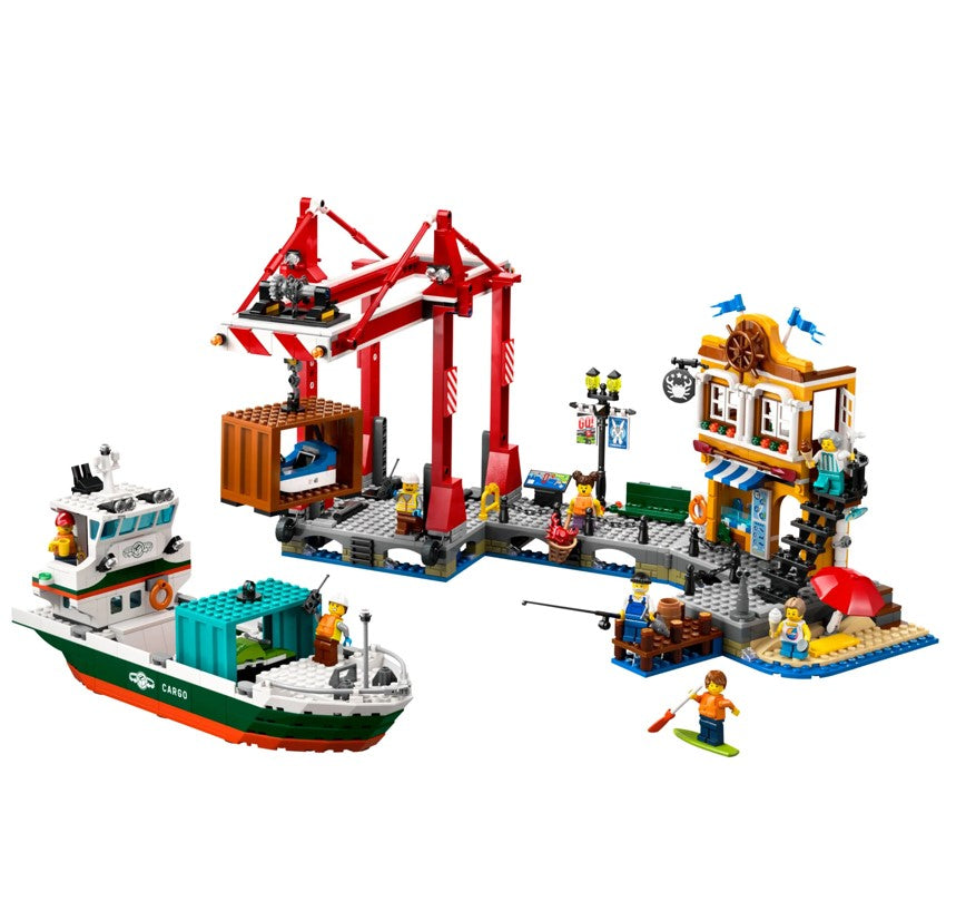Lego City Porto à Beira-Mar Com Navio De Carga - 60422