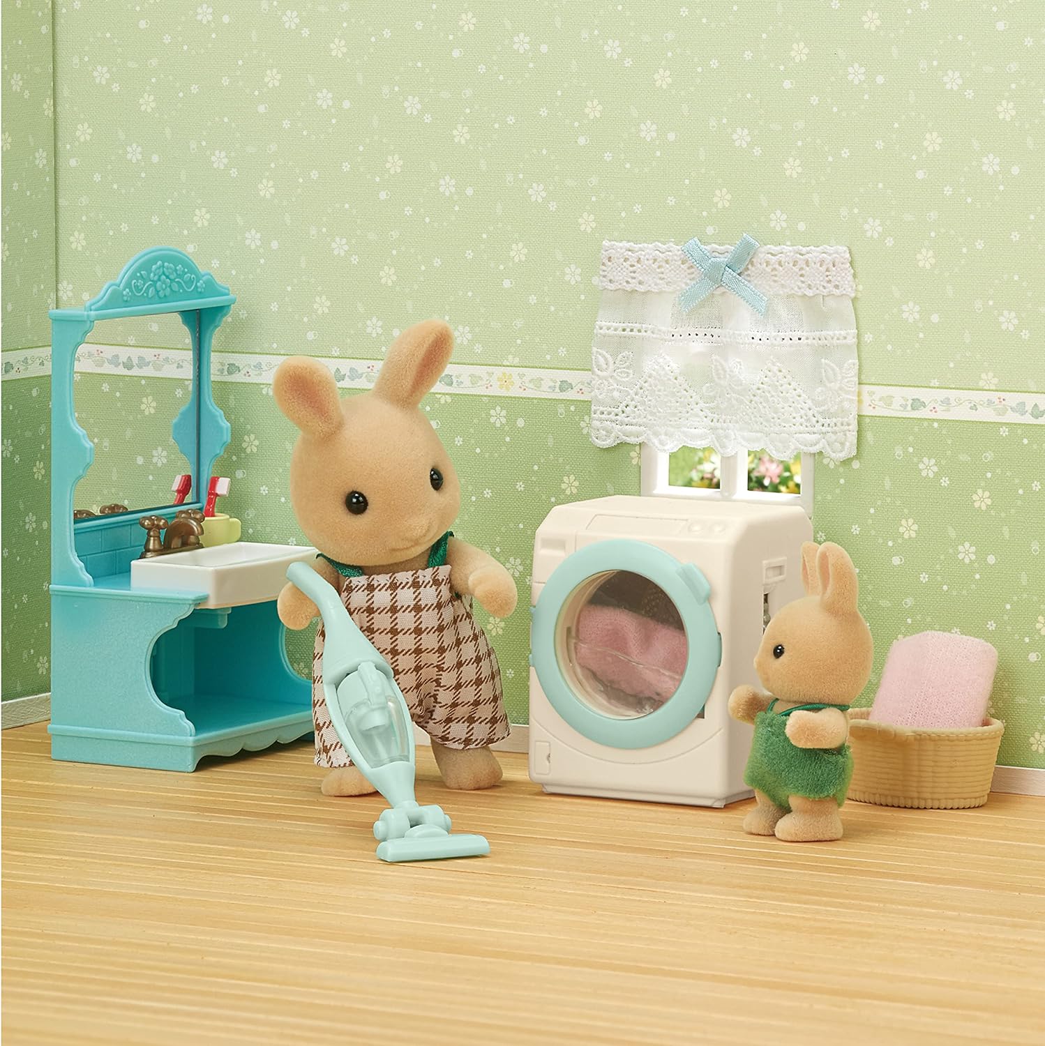 Sylvanian Families Lavagem e Limpeza Papai Coelho Raio de Sol - 5549