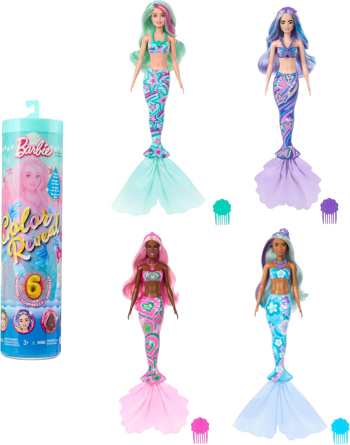 Barbie Color Reveal Sereia Surpresa - Mattel Hth45