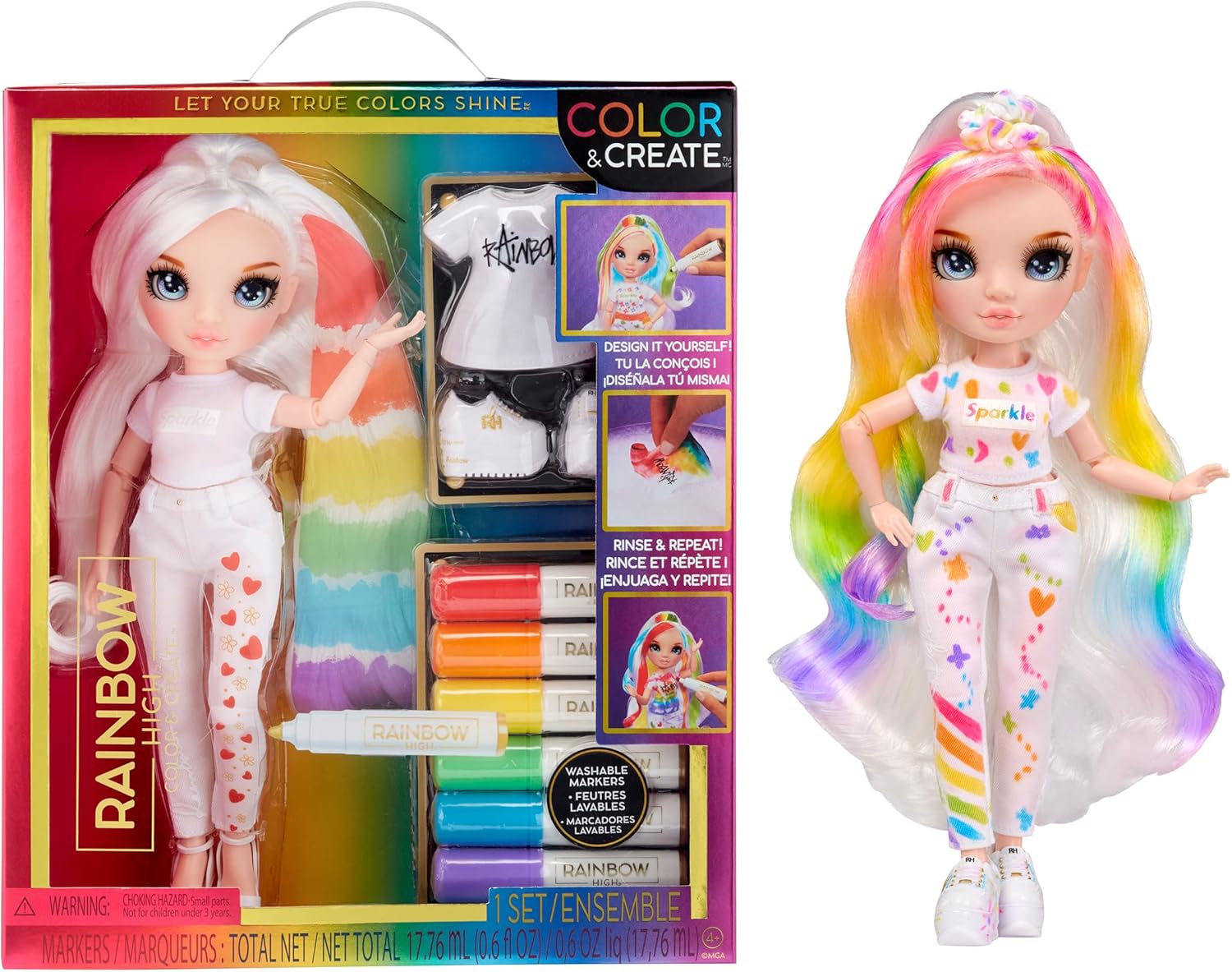 Boneca Rainbow High Color & Create Olhos Azuis