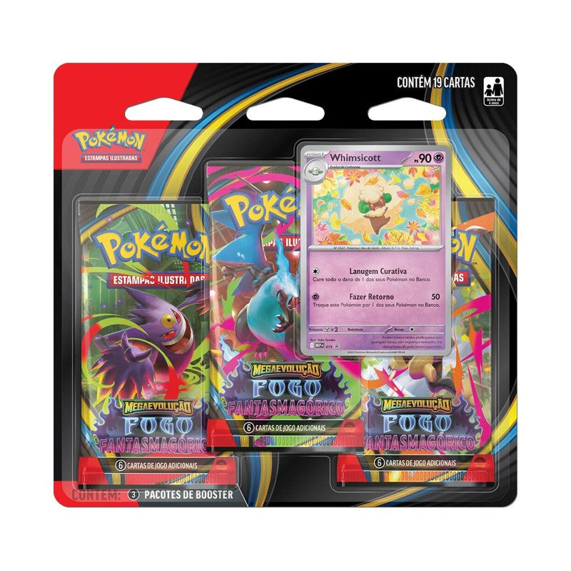 Blister Triplo Pokemon Megaevolução Fogo Fantasmagórico - Copag