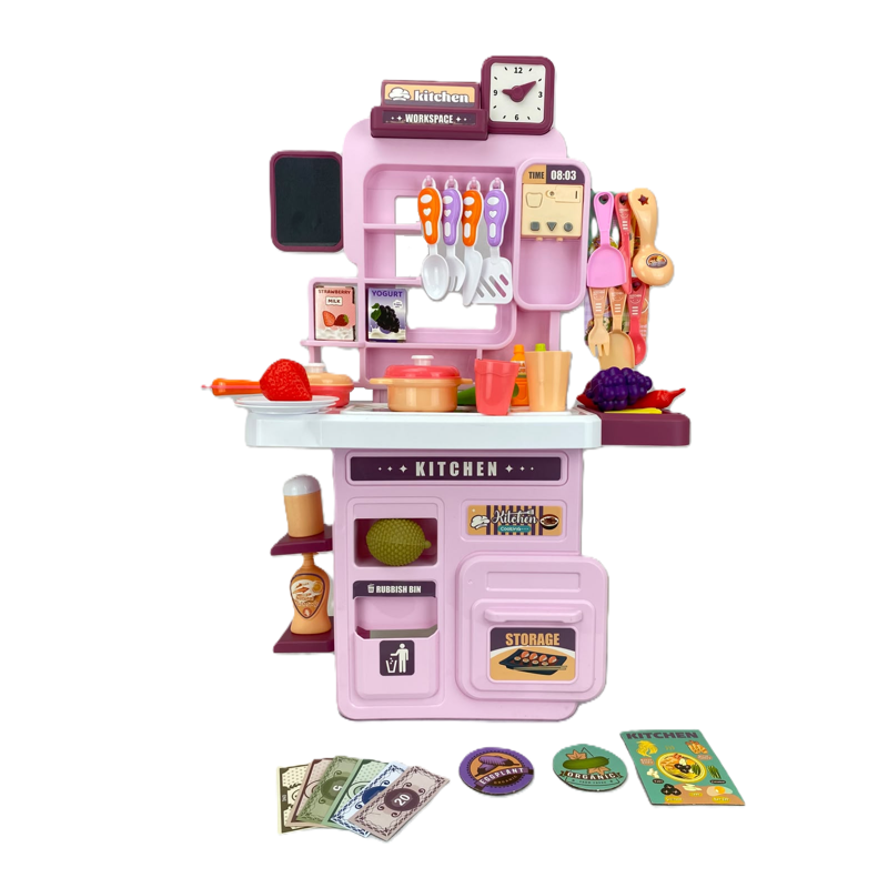 Conjunto Infantil Cozinha com 68 Peças Luz e Som - Brink Center