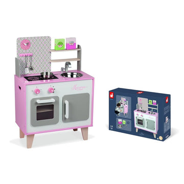 Cozinha Infantil de Madeira Macaron Rosa - Janod