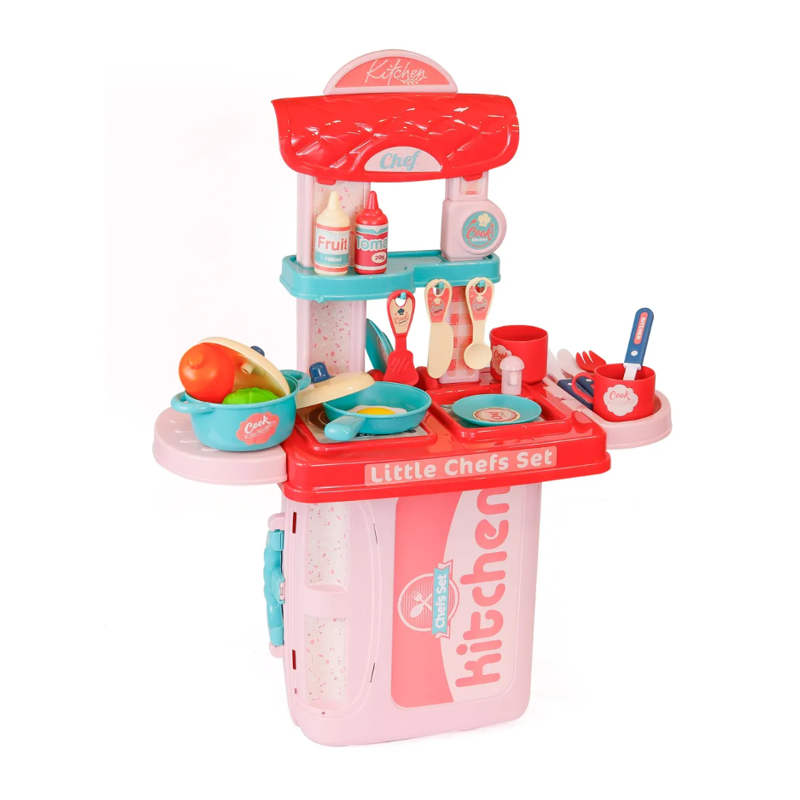 Kit Maleta Cozinha Infantil 3 Em 1 com 30 Peças - Shiny toys