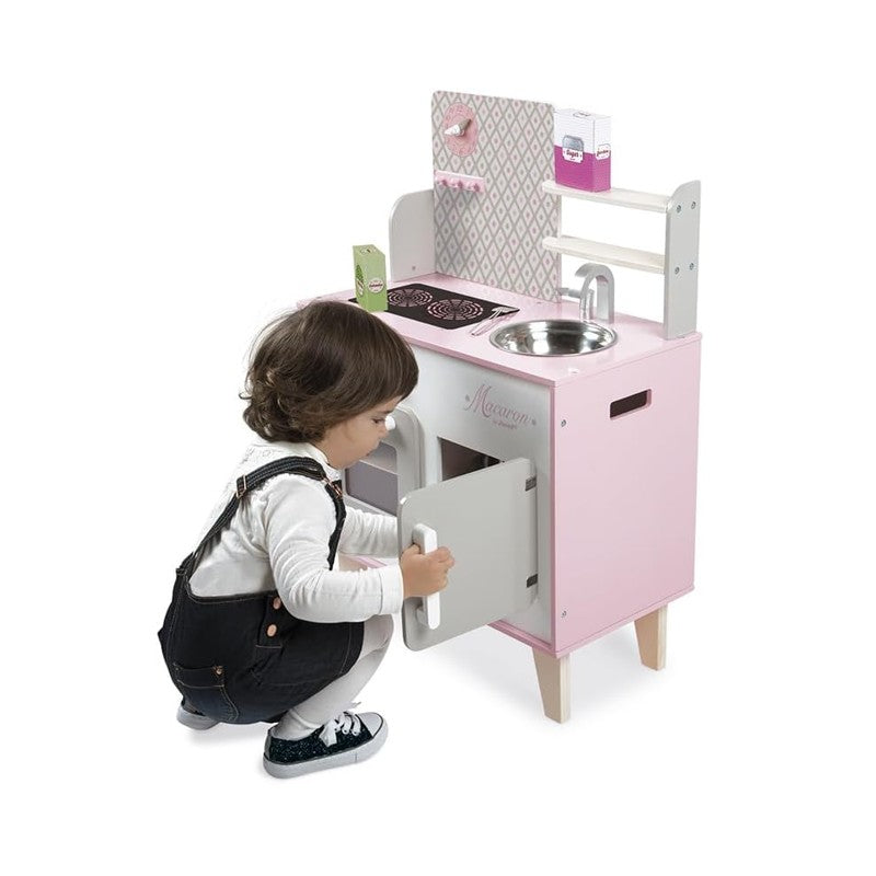 Cozinha Infantil de Madeira Macaron Rosa - Janod