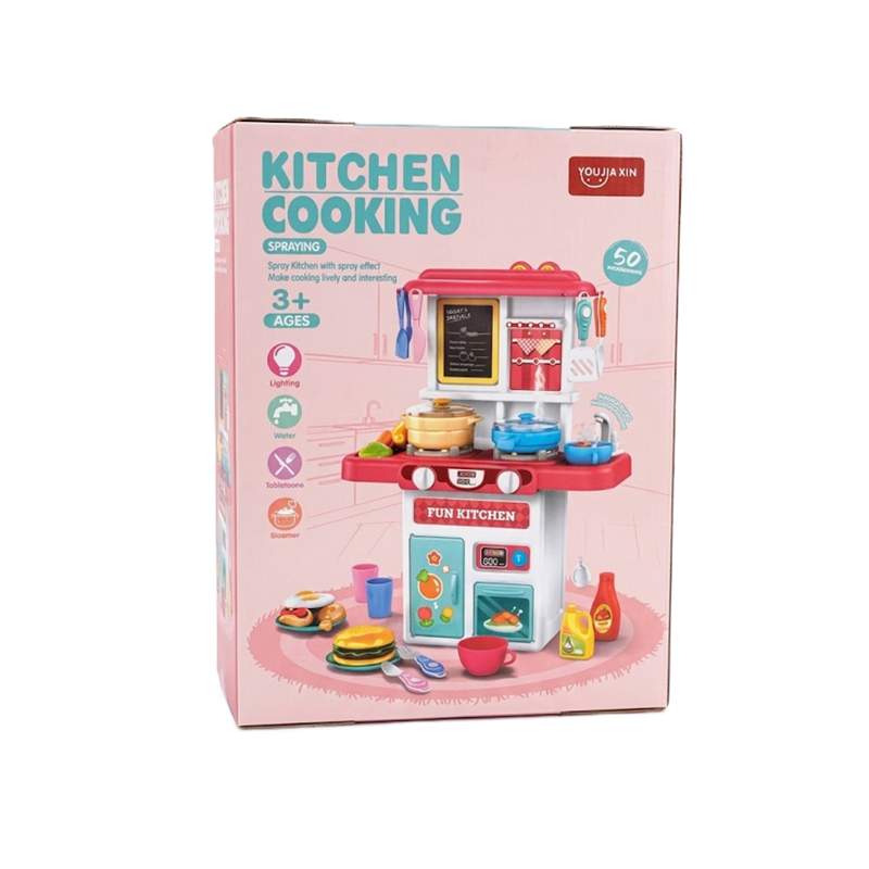 Conjunto Cozinha Infantil 50 Peças com Luz e Som - Brink Center