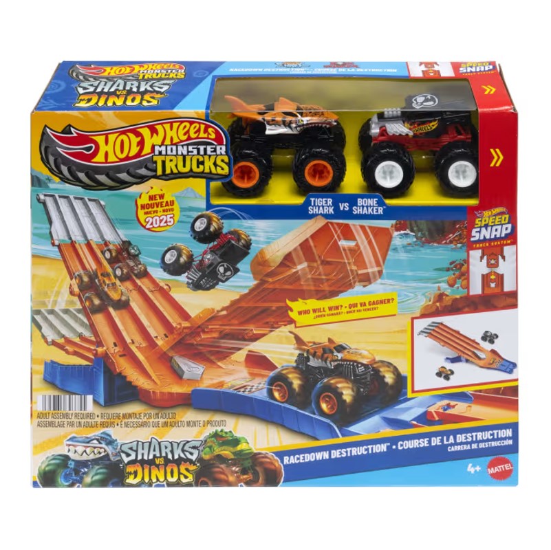 Hot Wheels Monster Trucks Pista Corrida da Destruição - Mattel