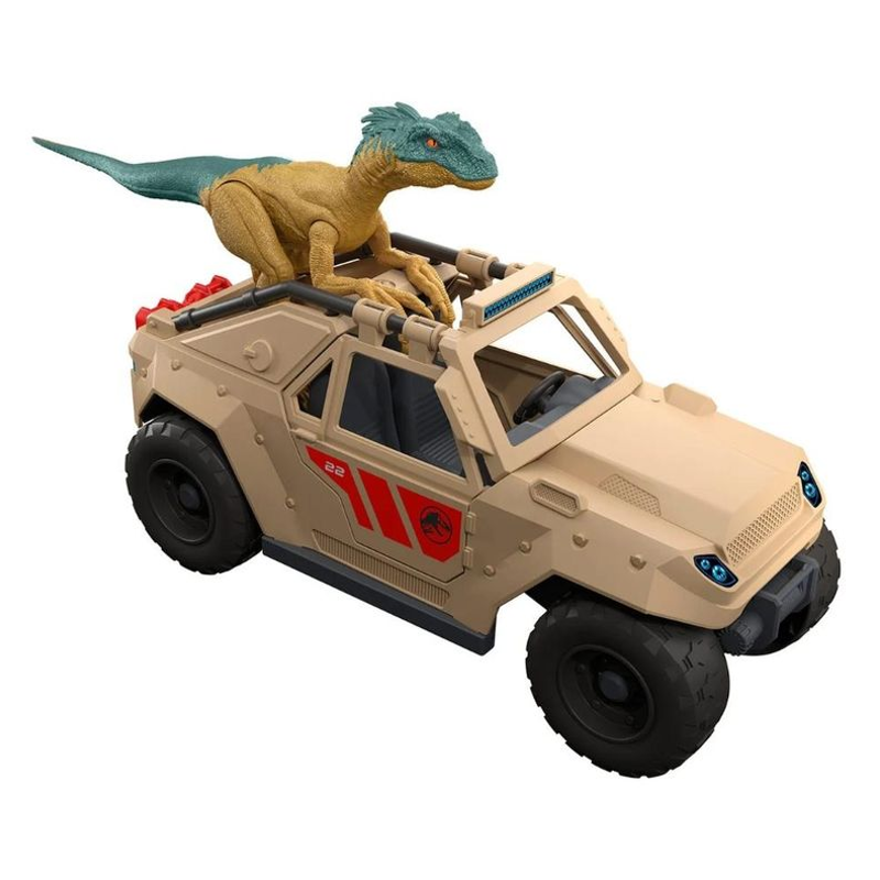 Boneco Velociraptor com Veículo Jurassic World - Mattel