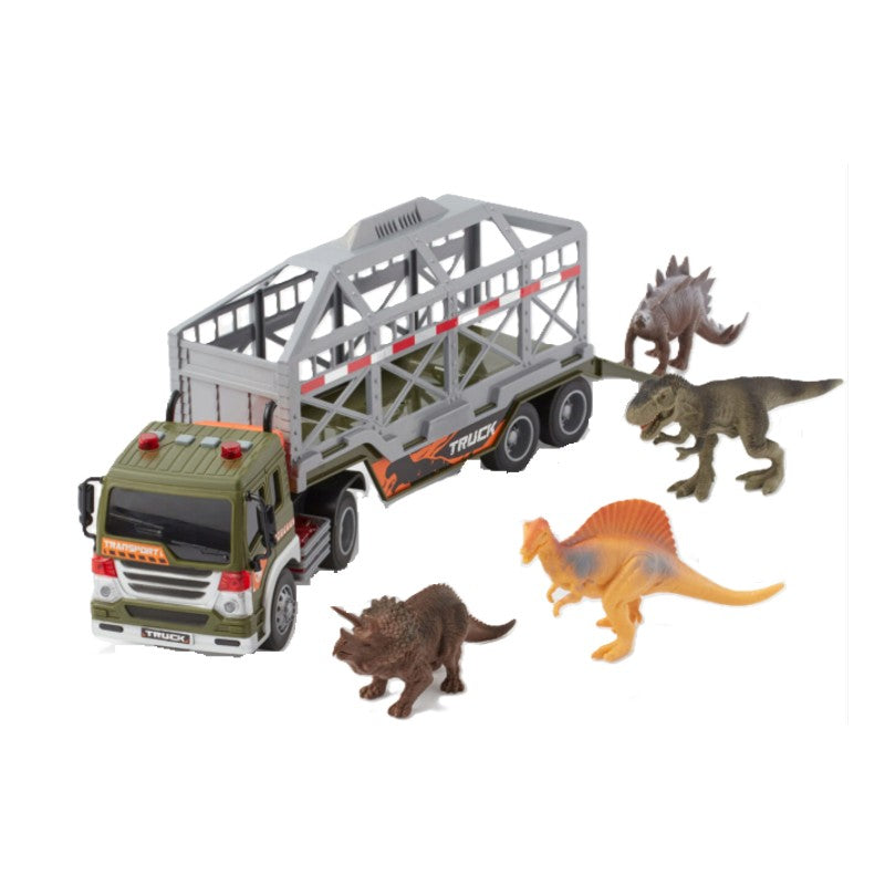 Caminhão Transporte de Dinossauro Fricção Luz e Som 1:16 - Brink Center