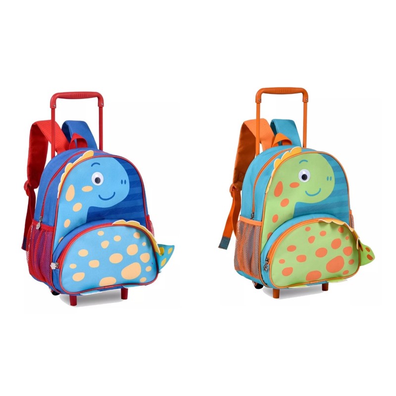 Mochila De Rodinha Infantil Clio Pets Escolar Dino - Clio