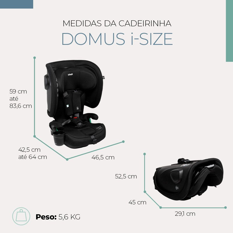 Cadeirinha Para Auto Domus i-Size Preto - Infanti