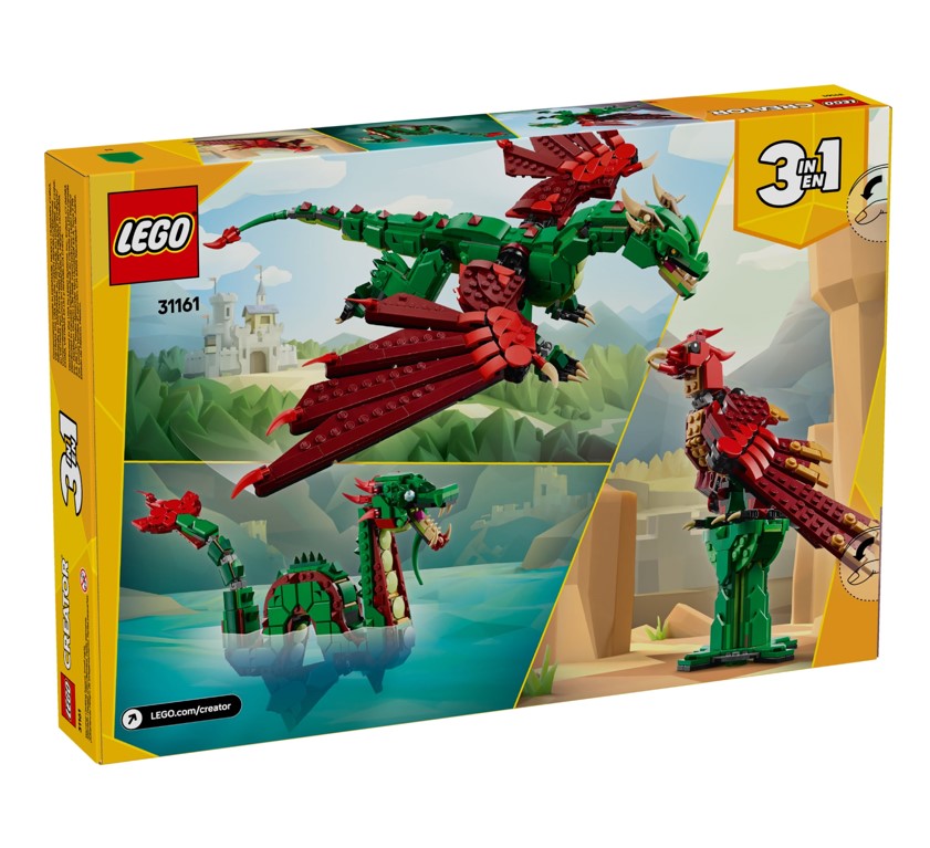 Lego Creator 3 em 1 Dragão Medieval 31191