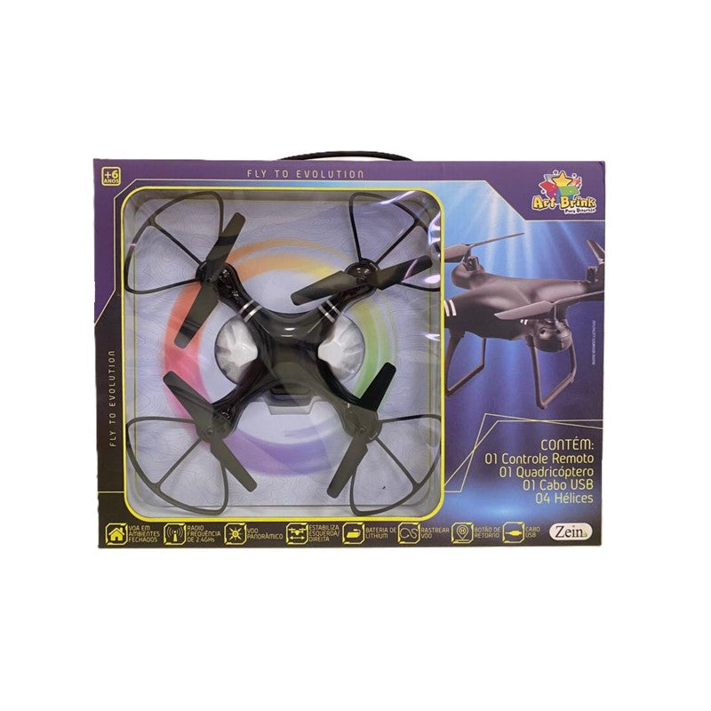 Drone Quadricóptero Fly To Evolution c/ Controle - Zein