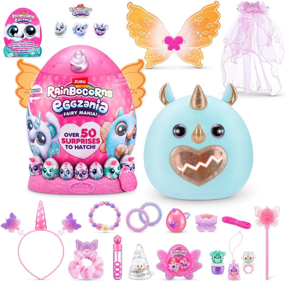 Pelúcia Rainbocorns Eggzania Fairy Mania Série 1 Grande - Fun F01739