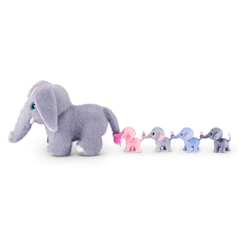 Pelúcia Pets Alive Mamãe e Bebê Elefante Surpresa - Candide