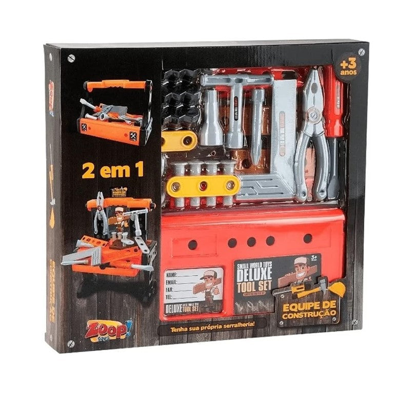 Kit Ferramentas Infantil Equipe de Construção 2 em 1 Zoop Toys Zp00411
