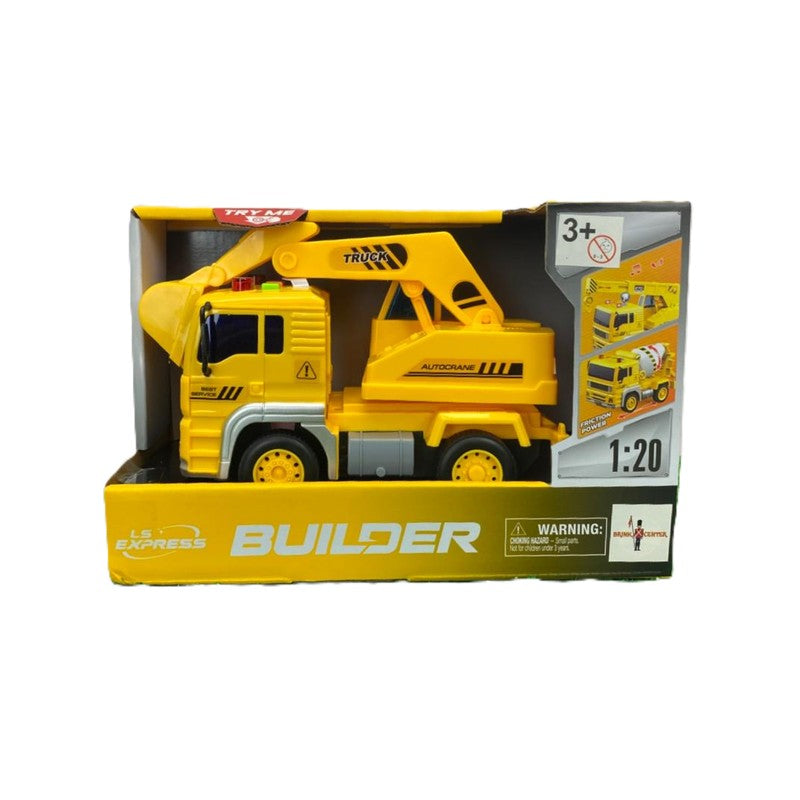Caminhão Escavadeira 1:20 com Fricção Luz e Som - Brink Center