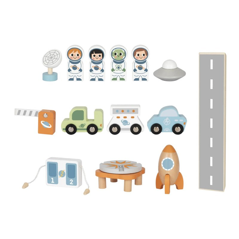 Brinquedo Estação Espacial em Madeira - Tooky Toy
