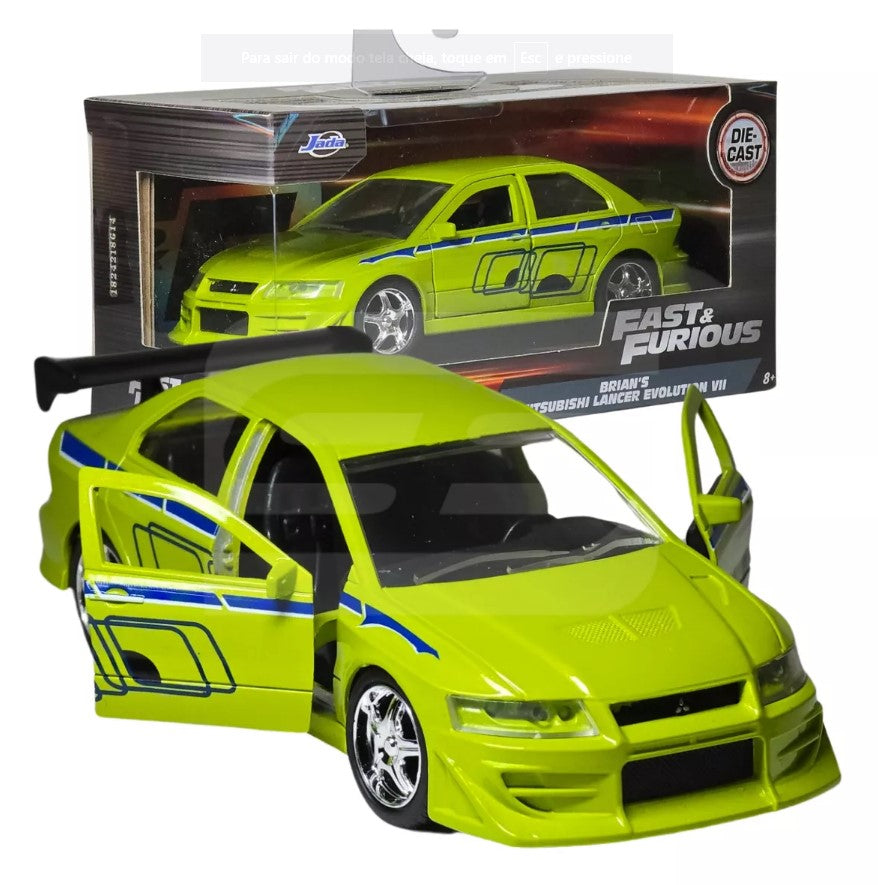 Miniatura Mitsubishi Lancer Evo VII Brian Velozes E Furiosos