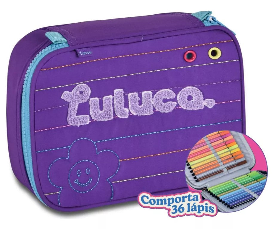 Mochila Carrinho Luluca Com Lancheira Térmica E Estojo Box
