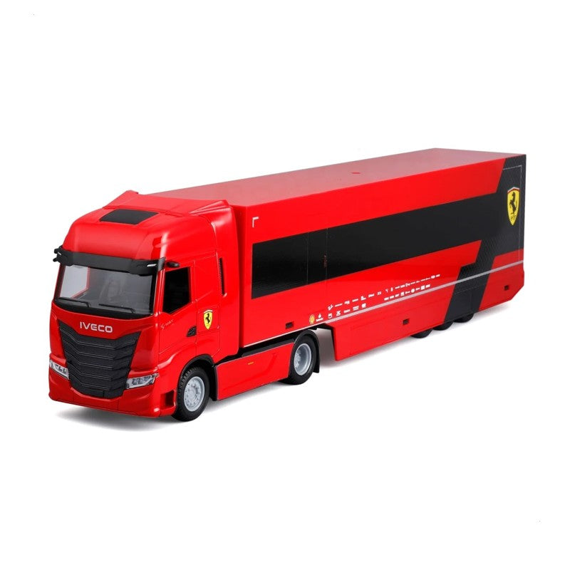Caminhão Iveco S-Way 570 com Carrinho Ferrari SF-24 1:43 Leclerc - Burago