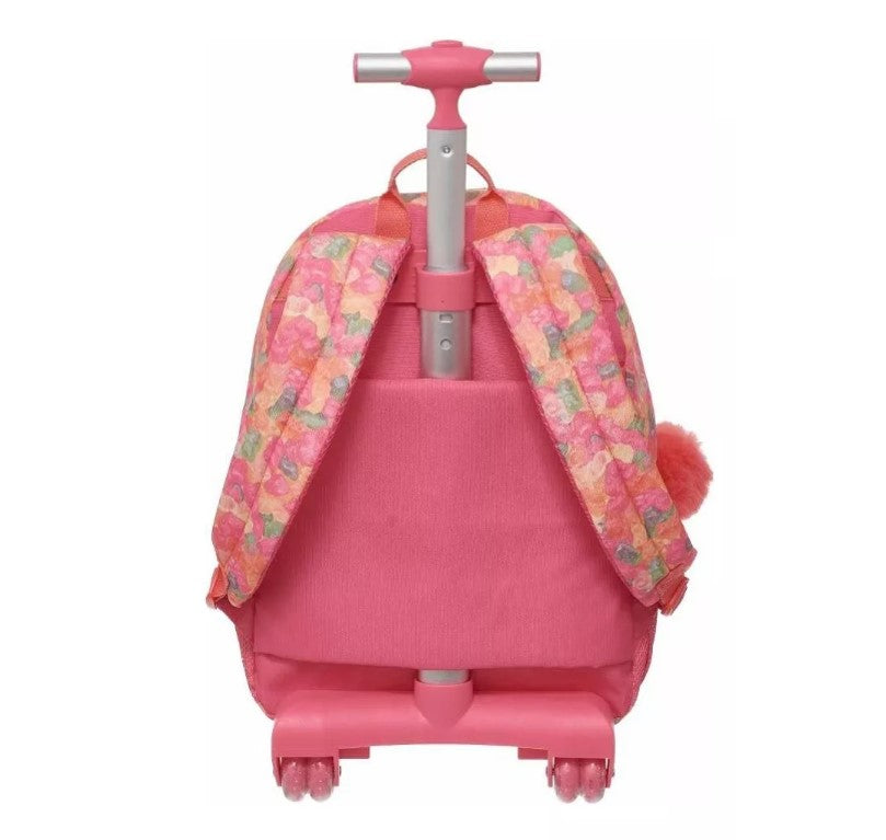 Kit Mochila De Rodinha Pack Me Fini Full Print + Lancheira e Estojo