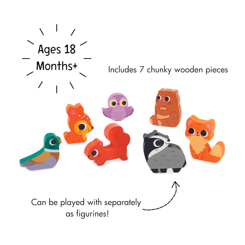 Brinquedo Encaixa Formas 3D Animais na Floresta - Maped