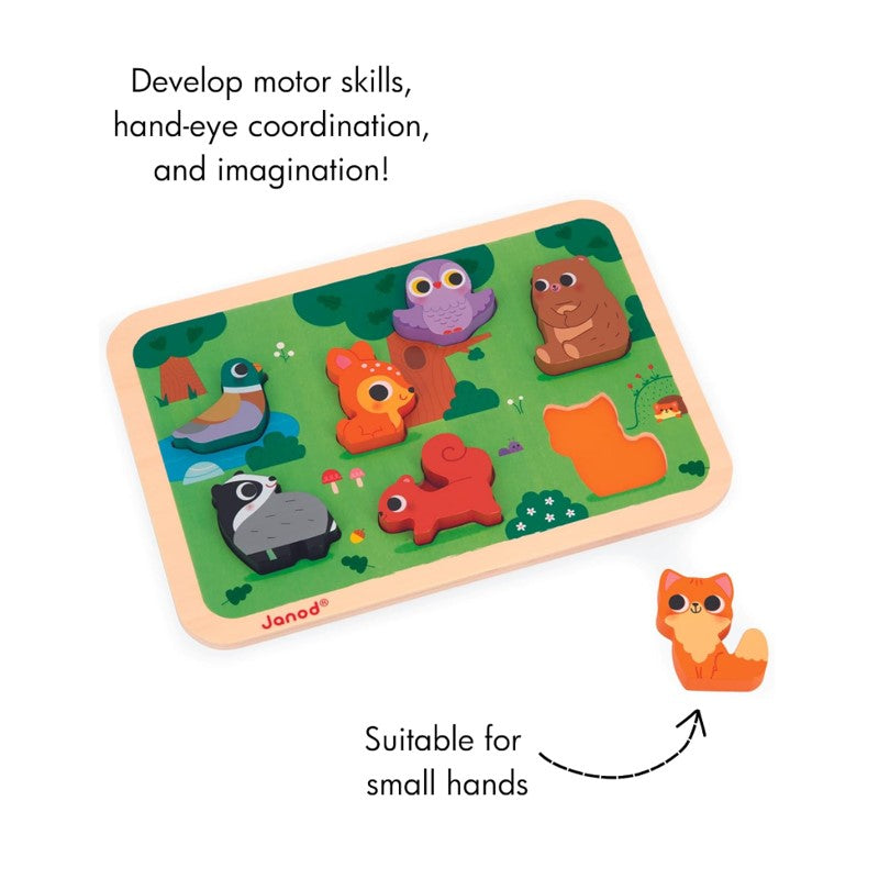 Brinquedo Encaixa Formas 3D Animais na Floresta - Maped