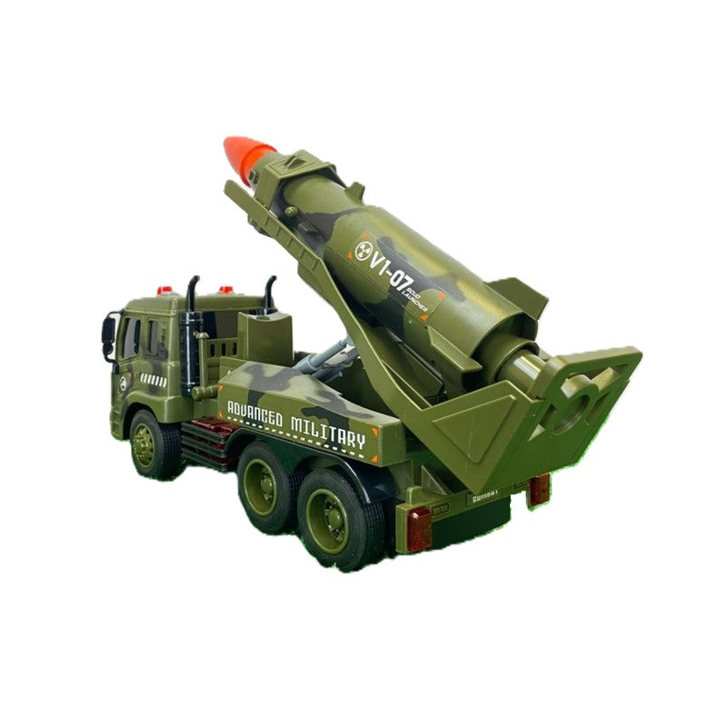 Caminhão Militar com Lançador de Foguete com  Fricção Som e Luz - Brink Center