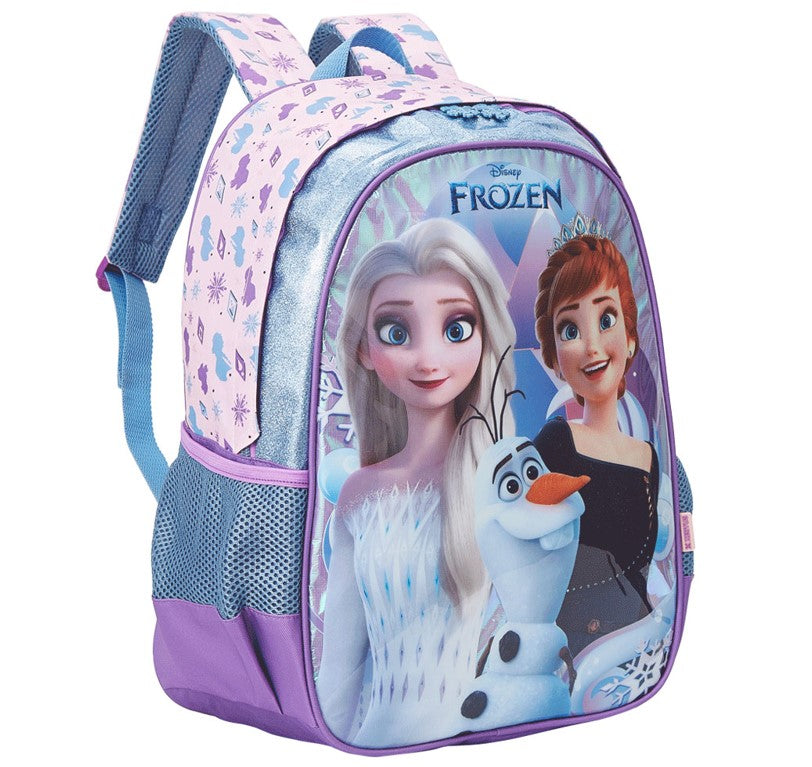 Mochila Escolar Infantil 16 Disney Frozen Holográfico - Xeryus