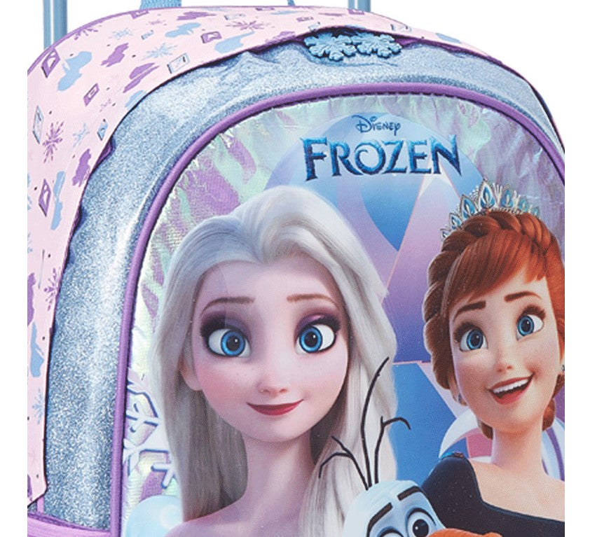 Mochila Escolar Infantil 16 Disney Frozen Holográfico - Xeryus
