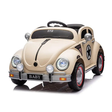 Mini Fusca Elétrico Infantil Branco 12v Com Controle - Shiny Toys