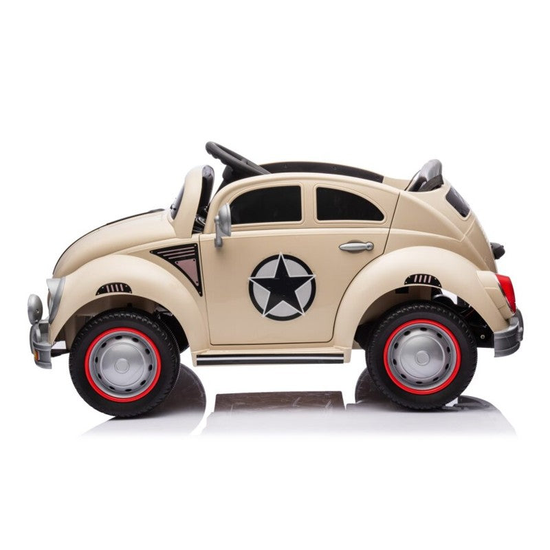 Mini Fusca Elétrico Infantil Branco 12v Com Controle - Shiny Toys