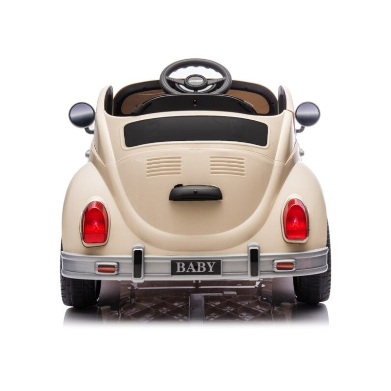 Mini Fusca Elétrico Infantil Branco 12v Com Controle - Shiny Toys