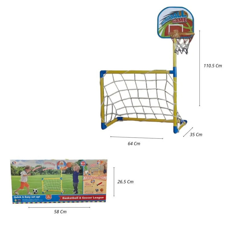Brinquedo Dois em Um Basquete e Futebol - Brink Center