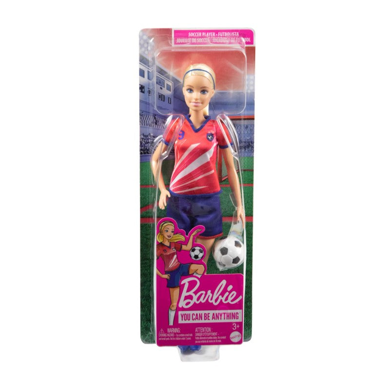 Barbie Profissões Jogadora de Futebol Loira - Mattel