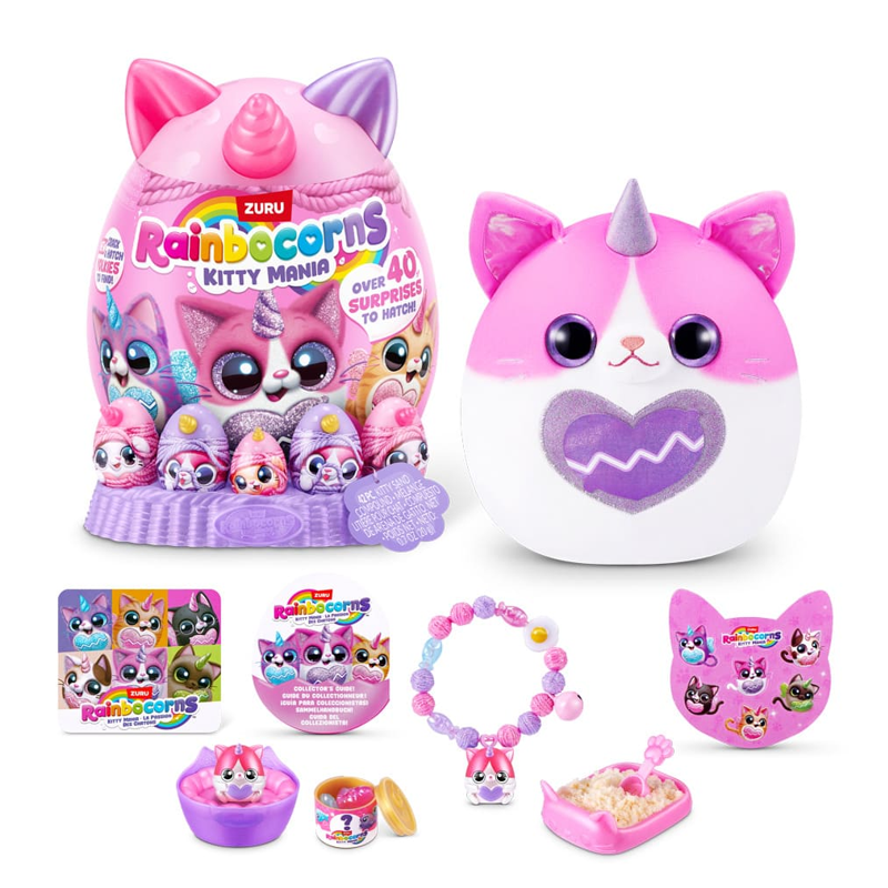 Pelúcia Gatos Rainbocorns Kitty Mania Surpresa - Fun