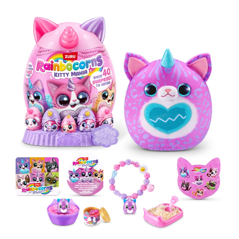 Pelúcia Gatos Rainbocorns Kitty Mania Surpresa - Fun