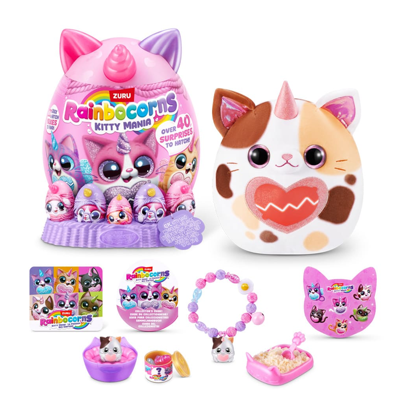 Pelúcia Gatos Rainbocorns Kitty Mania Surpresa - Fun
