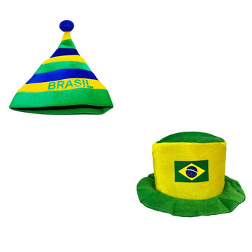 Gorro e Chapéu Verde e Amarelo do Brasil - Art Brink