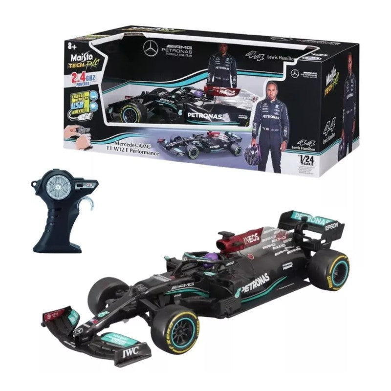 Carrinho Formula 1 de Controle Remoto 1:24 Mercedes Hamilton 44 - Maisto