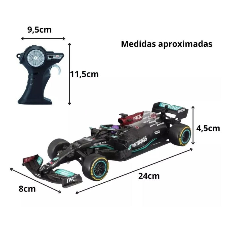 Carrinho Formula 1 de Controle Remoto 1:24 Mercedes Hamilton 44 - Maisto