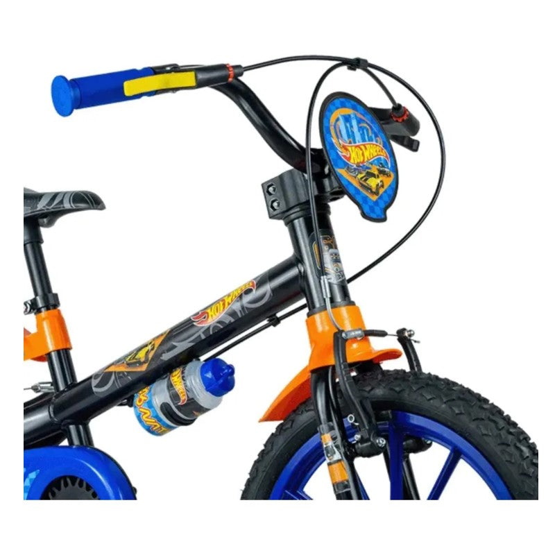 Bicicleta Infantil Aro 16 Hot Wheels com Rodinhas - Nathor