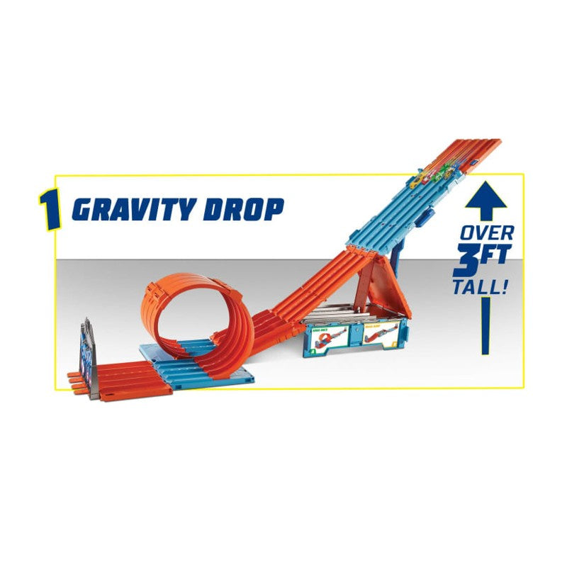 Hot wheels track builder race crate bundle 3 em 1 - Mattel