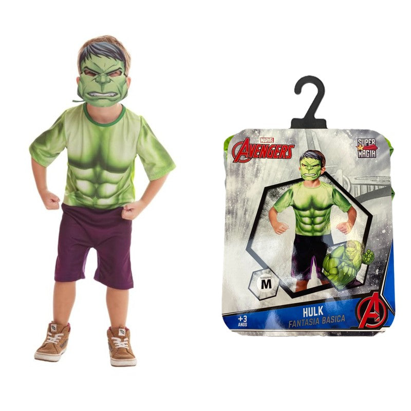 Fantasia Hulk com Máscara Tamanho M - Novabrink