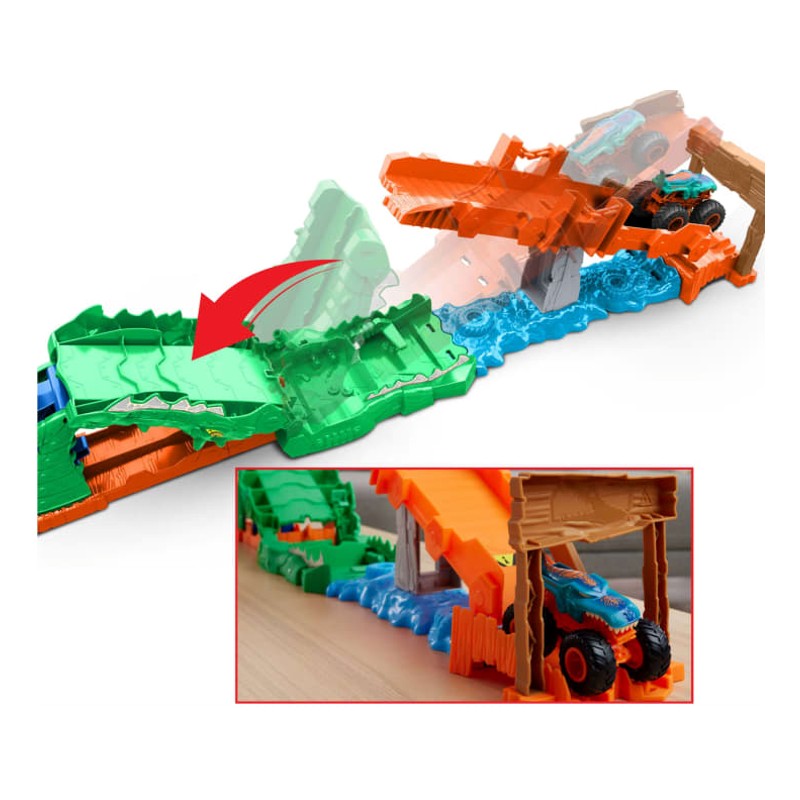 Hot Wheels Monster Trucks Desafio Ataque do Crocodilo - Mattel