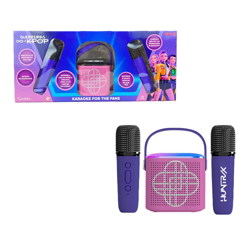 Caixa Bluetooth com Karaokê Guerreiras do K-Pop - Candide