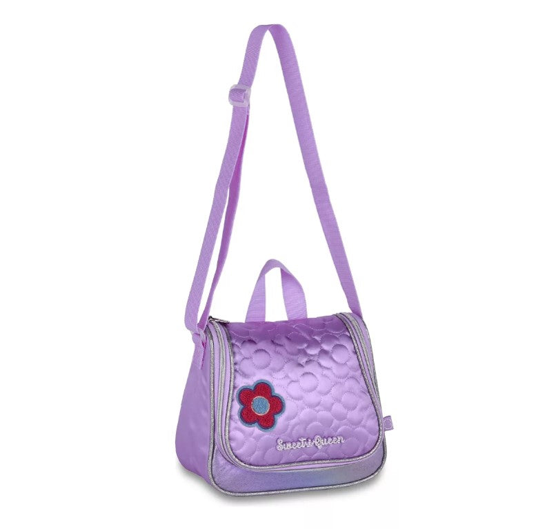 Kit Mochila de Rodinhas Princesas Sweet Queen Lancheira e Estojo