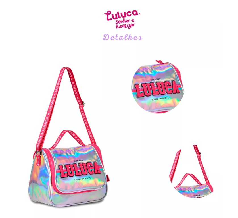 Lancheira Luluca Holográfica Escolar