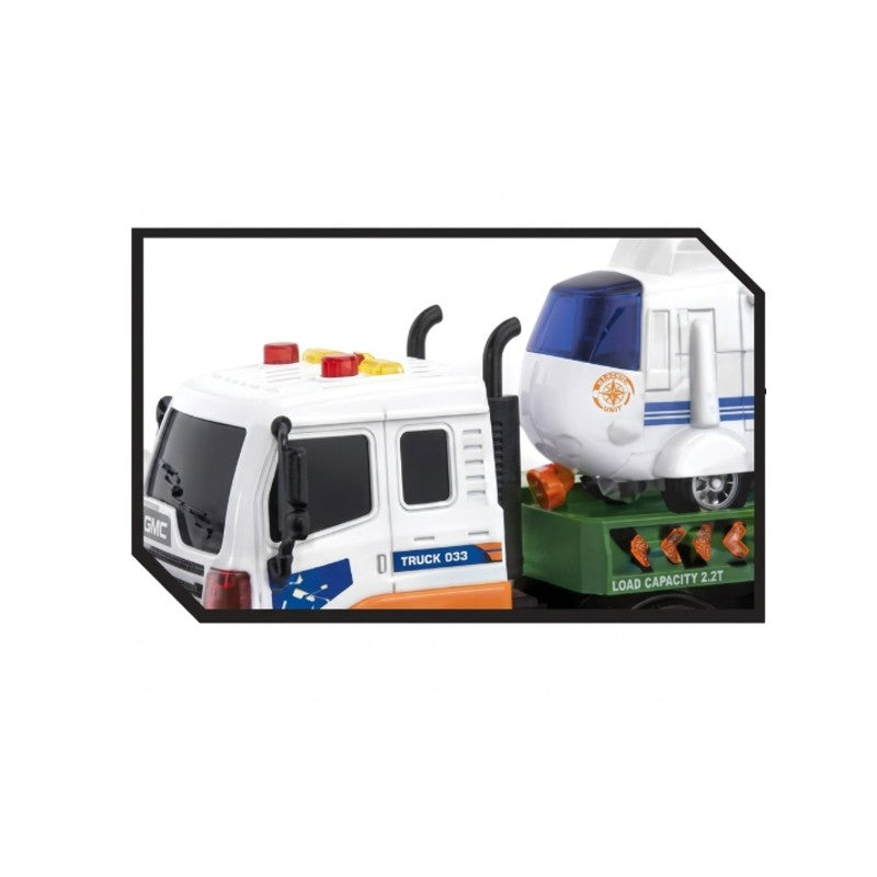 Caminhão Fricção 1:16 Luz e Som com Helicóptero e Leão - Brink Center